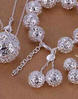 Exquisite Jewelry Silver-plated Three-dimensional Ball Pendant Jewelry