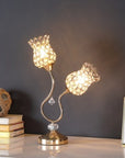 Rose Gold Floral Trumpet Table Lamp