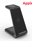 3 In 1 Fast Charging Station Wireless Charger Stand Wireless Quick Charge Dock For Phone Holder
