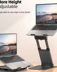 Notebook Bracket Laptop Bracket Aluminum Alloy Desktop Adjustable Base 360-degree Rotation - Glamour gadget04