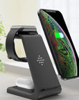 3 In 1 Fast Charging Station Wireless Charger Stand Wireless Quick Charge Dock For Phone Holder