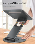 Notebook Bracket Laptop Bracket Aluminum Alloy Desktop Adjustable Base 360-degree Rotation - Glamour gadget04