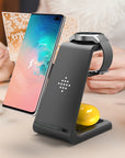 3 In 1 Fast Charging Station Wireless Charger Stand Wireless Quick Charge Dock For Phone Holder