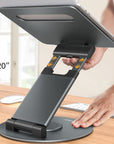Notebook Bracket Laptop Bracket Aluminum Alloy Desktop Adjustable Base 360-degree Rotation - Glamour gadget04