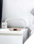 Touch Control Bedside Lamp with Clock & Wireless Charger