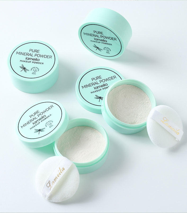 LaMeiLa Loose Powder Loose Powder Mineral Loose Powder Invisible Pores Natural Concealer Finishing Powder - Glamour gadget04
