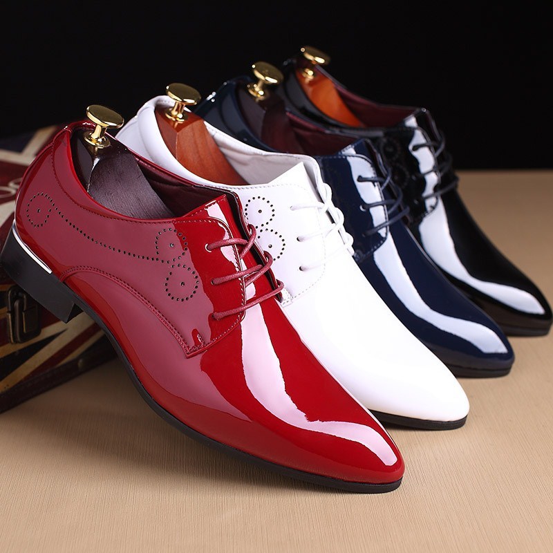 Men Leather Shoes Men Business Casual Dress Shoes - Glamour gadget04