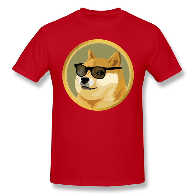 Men Clothing Dogecoin T Shirt Doge Coin Apparel Fashion Shor - Glamour gadget04