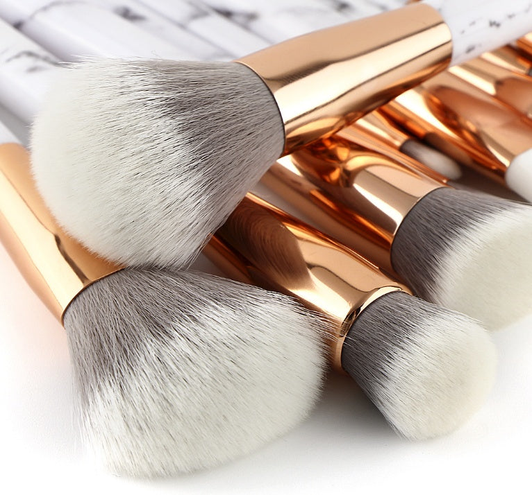 11 sets of marble makeup brush with makeup brush beauty makeup kit 11 makeup brush sets - Glamour gadget04