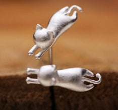 Cute Cat Jewelry Set - Ring - Ear Rings - Necklace - Glamour gadget04