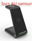 3 In 1 Fast Charging Station Wireless Charger Stand Wireless Quick Charge Dock For Phone Holder