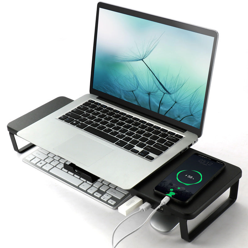 Monitor Lift Stand Laptop Stand Mobile Phone Charging - Glamour gadget04