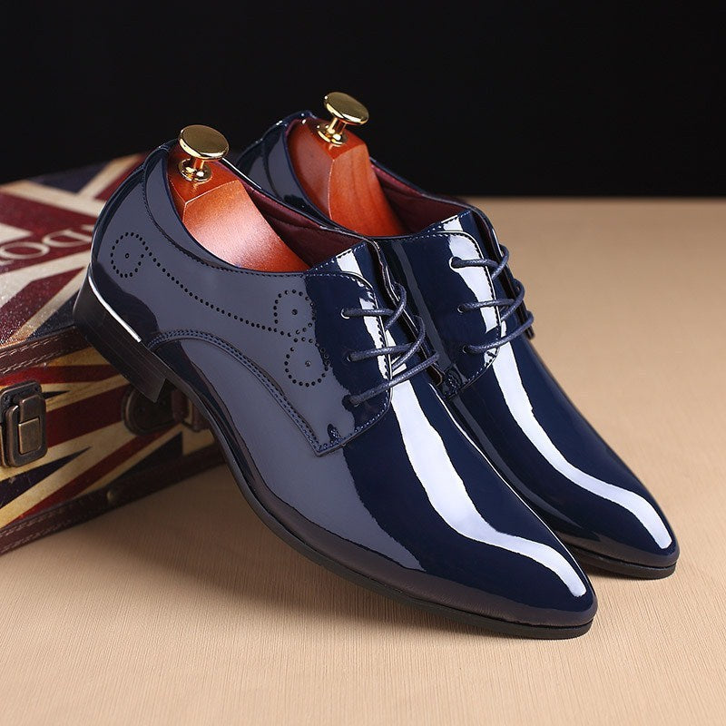 Men Leather Shoes Men Business Casual Dress Shoes - Glamour gadget04