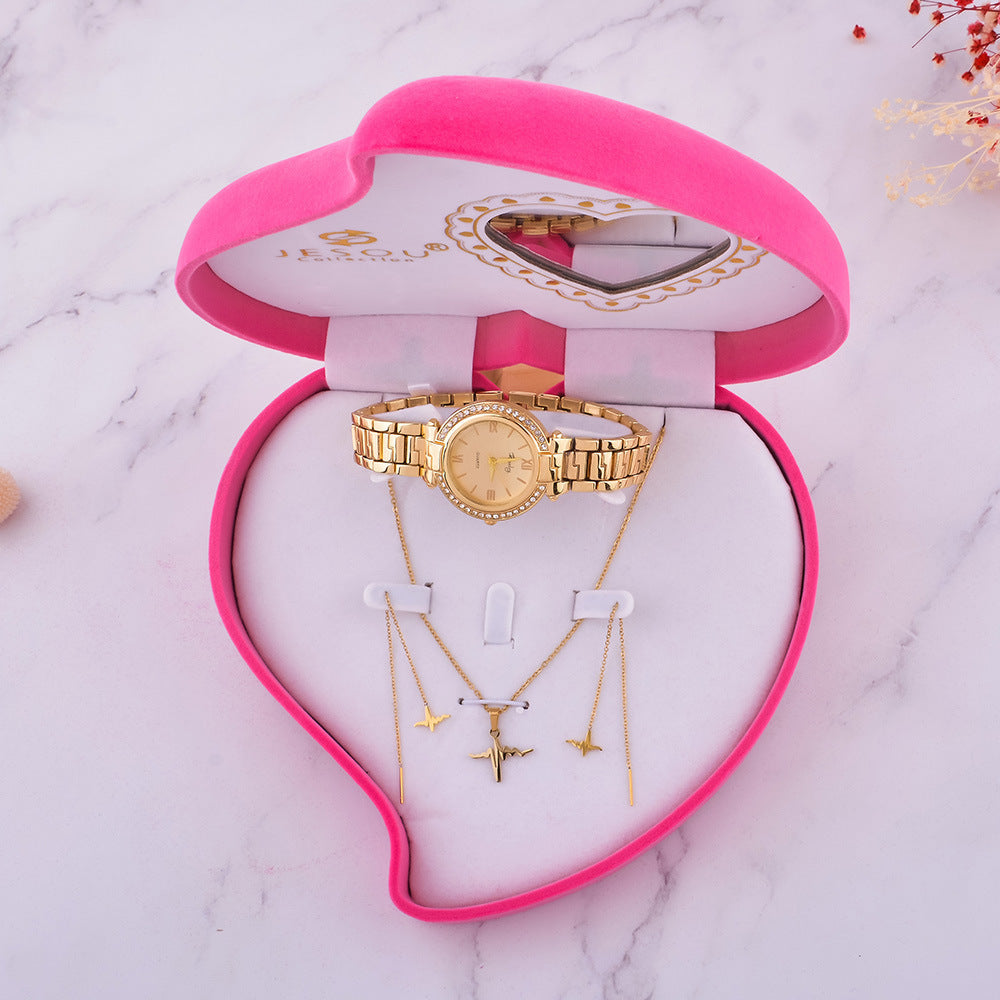 Simple Exquisite Jewelry Watch Necklace Gift Box Jewelry - Glamour gadget04