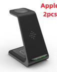 3 In 1 Fast Charging Station Wireless Charger Stand Wireless Quick Charge Dock For Phone Holder