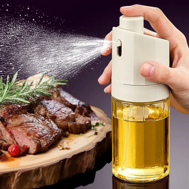 Kitchen Gadget 2-in-1 Glass Oil Bottle Press Oil Dispenser Barbecue Fuel Injector - Glamour gadget04