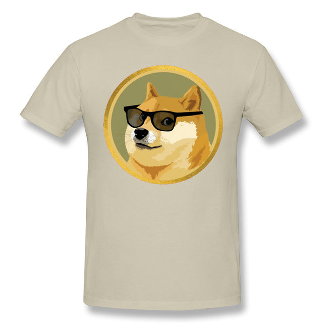 Men Clothing Dogecoin T Shirt Doge Coin Apparel Fashion Shor - Glamour gadget04