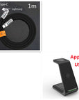 3 In 1 Fast Charging Station Wireless Charger Stand Wireless Quick Charge Dock For Phone Holder