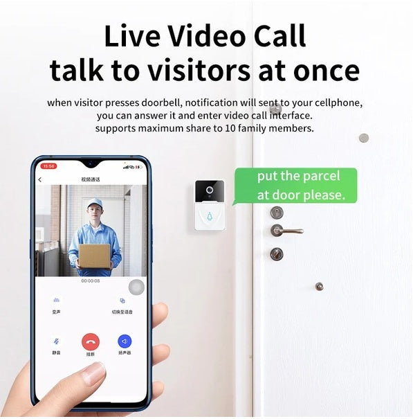 WiFi Smart Doorbell with Video Camera