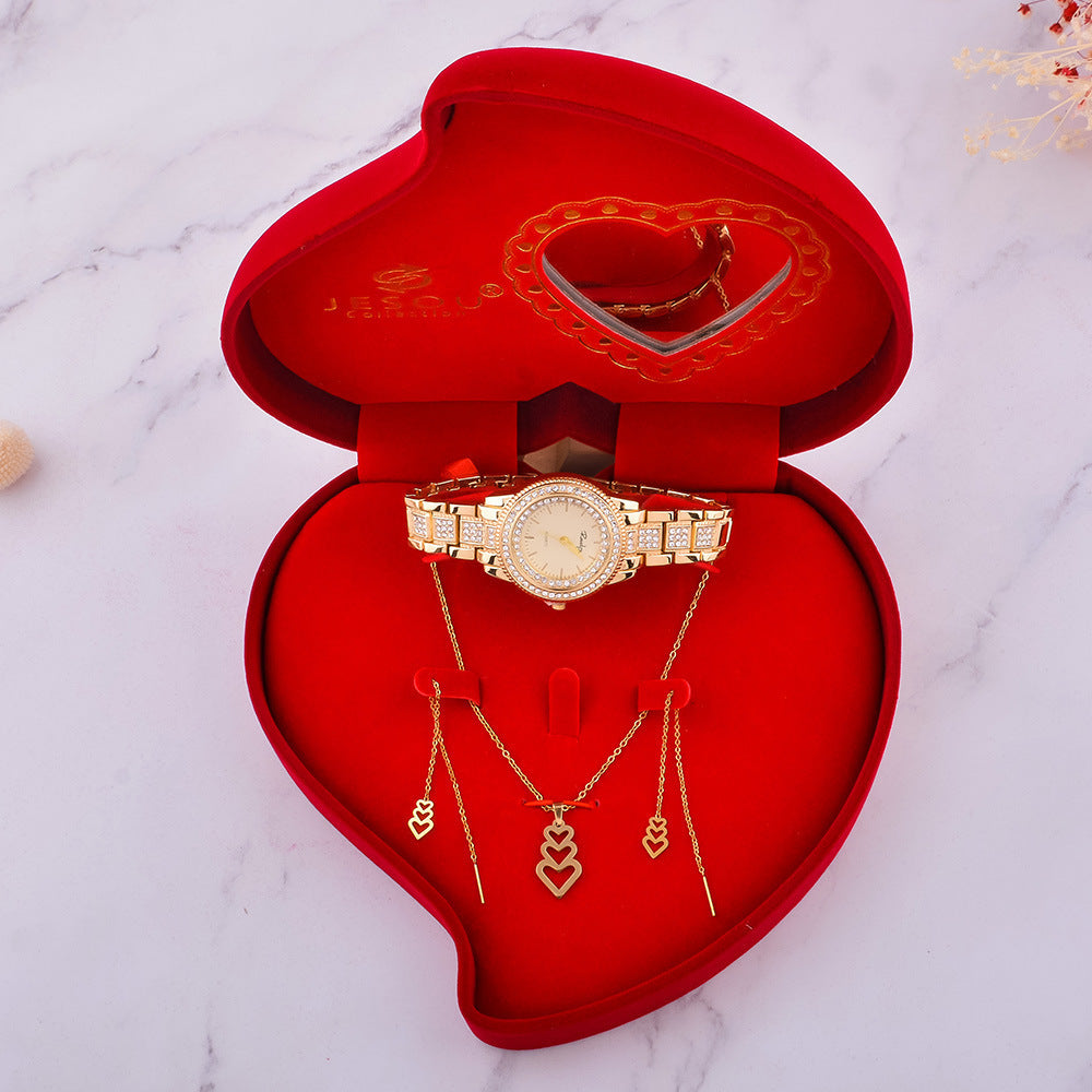 Simple Exquisite Jewelry Watch Necklace Gift Box Jewelry - Glamour gadget04