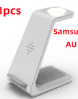 3 In 1 Fast Charging Station Wireless Charger Stand Wireless Quick Charge Dock For Phone Holder