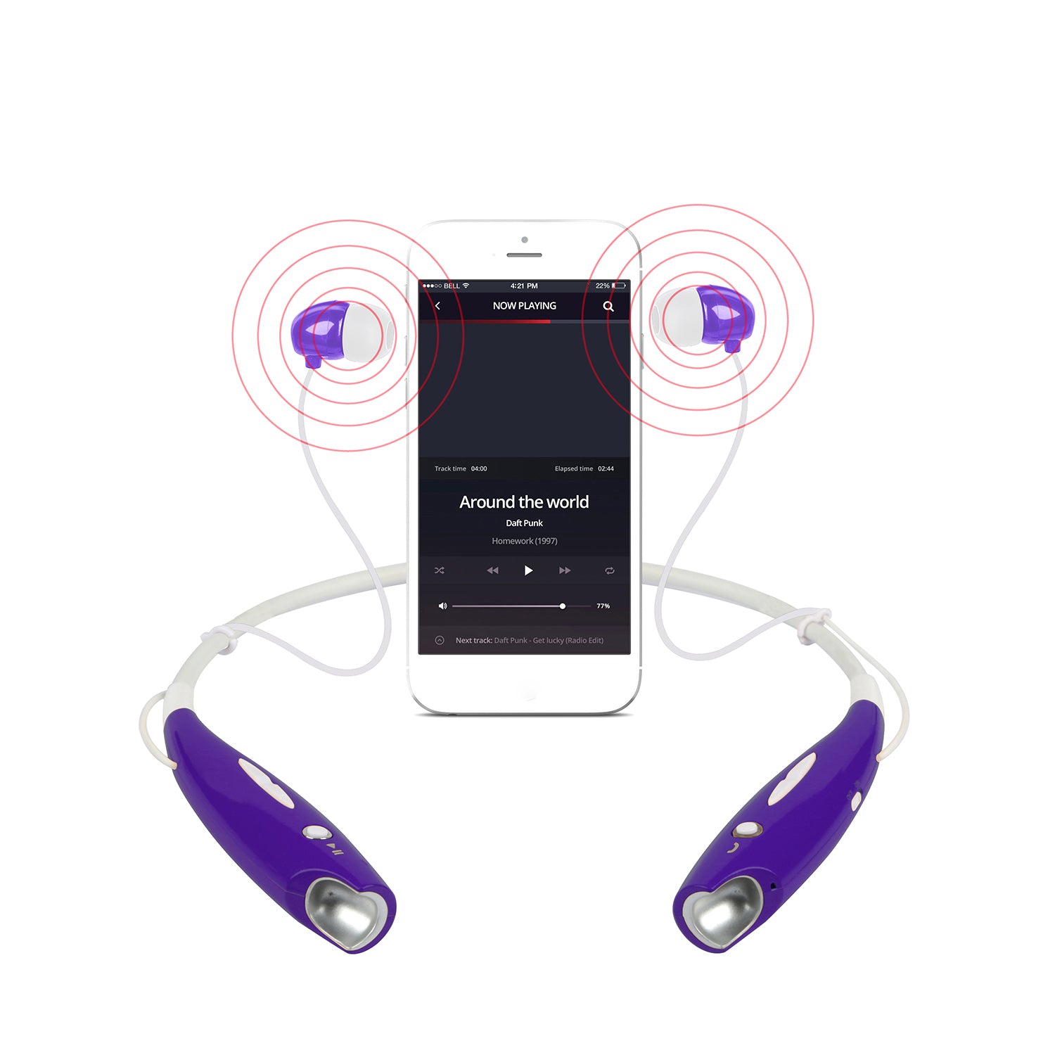 Wireless Sports Neckband Bluetooth Headphones