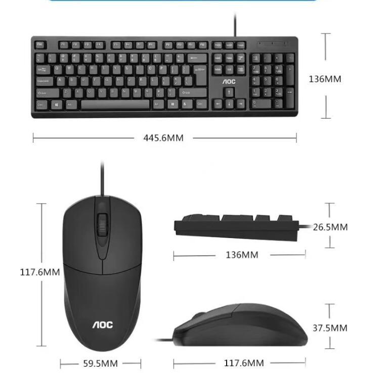 Keyboard And Mouse Set Usb Wired All-in-one Laptop Computer - Glamour gadget04