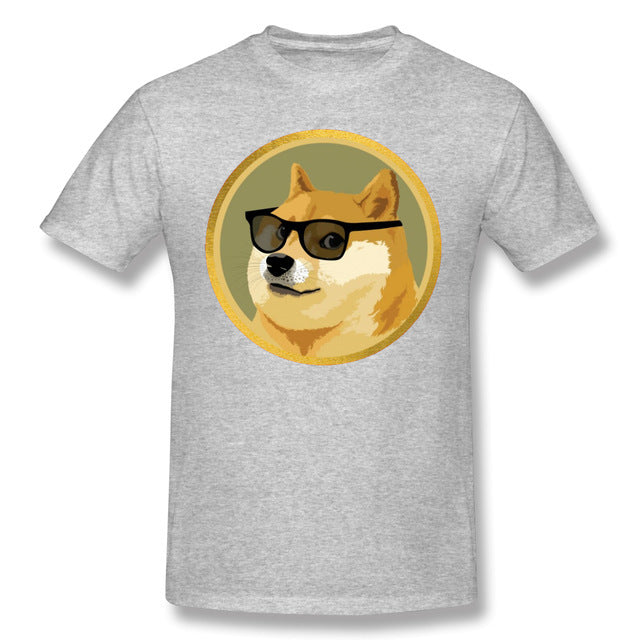 Men Clothing Dogecoin T Shirt Doge Coin Apparel Fashion Shor - Glamour gadget04