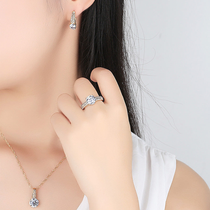 Bridal Necklace Earring Jewelry Set - Glamour gadget04