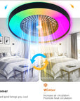 23″ Smart RGB Ceiling Fan Light