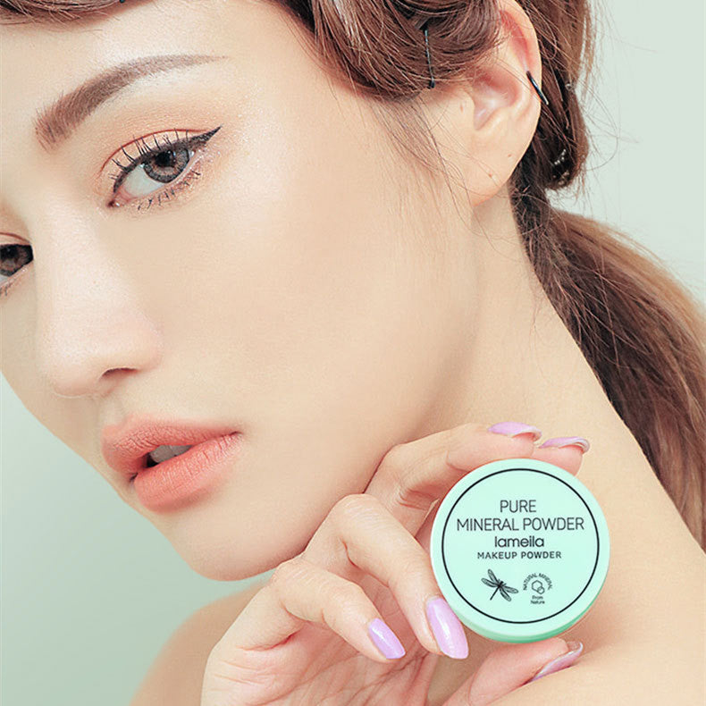LaMeiLa Loose Powder Loose Powder Mineral Loose Powder Invisible Pores Natural Concealer Finishing Powder - Glamour gadget04