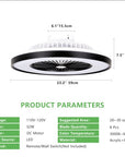 23″ Smart RGB Ceiling Fan Light