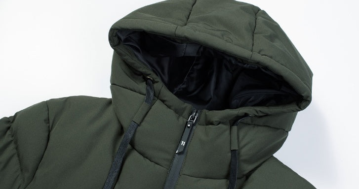 New Men Women Cotton Coat USB Smart Electric Heated Jackets Winter Thicken Down Hooded Outdoor Hiking Ski Clothing 7XL - Glamour gadget04