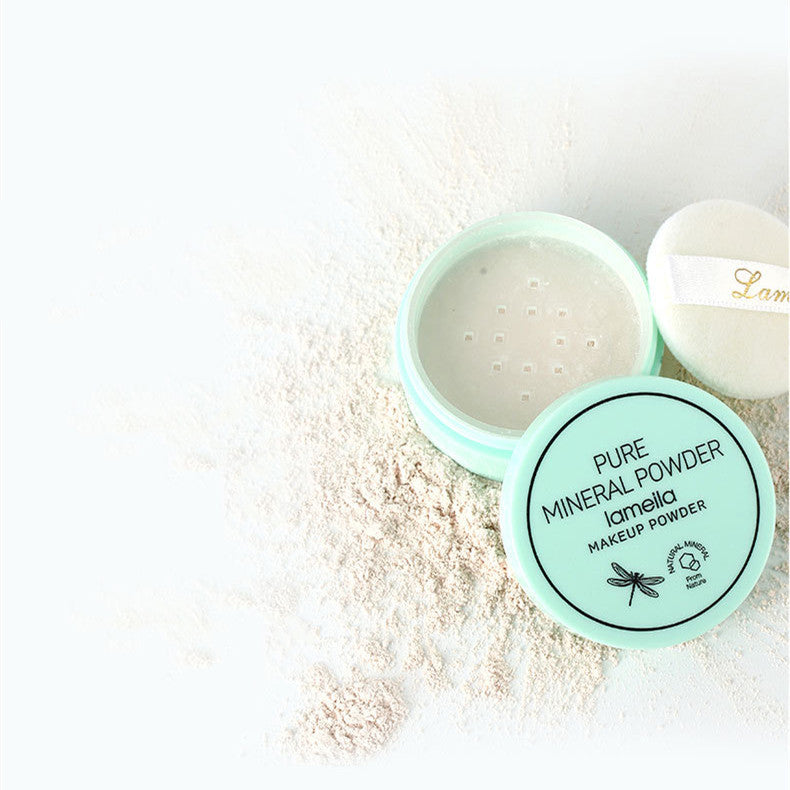 LaMeiLa Loose Powder Loose Powder Mineral Loose Powder Invisible Pores Natural Concealer Finishing Powder - Glamour gadget04