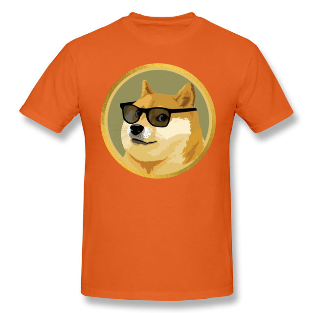 Men Clothing Dogecoin T Shirt Doge Coin Apparel Fashion Shor - Glamour gadget04
