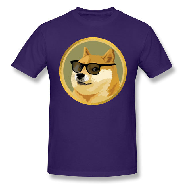 Men Clothing Dogecoin T Shirt Doge Coin Apparel Fashion Shor - Glamour gadget04