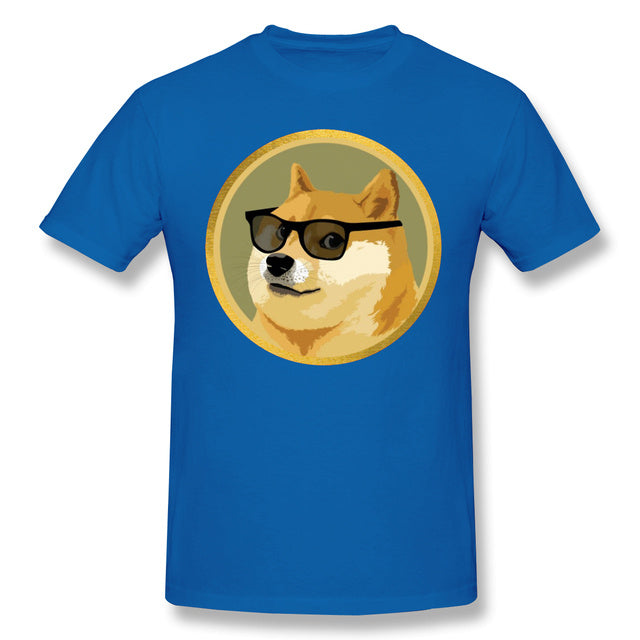 Men Clothing Dogecoin T Shirt Doge Coin Apparel Fashion Shor - Glamour gadget04