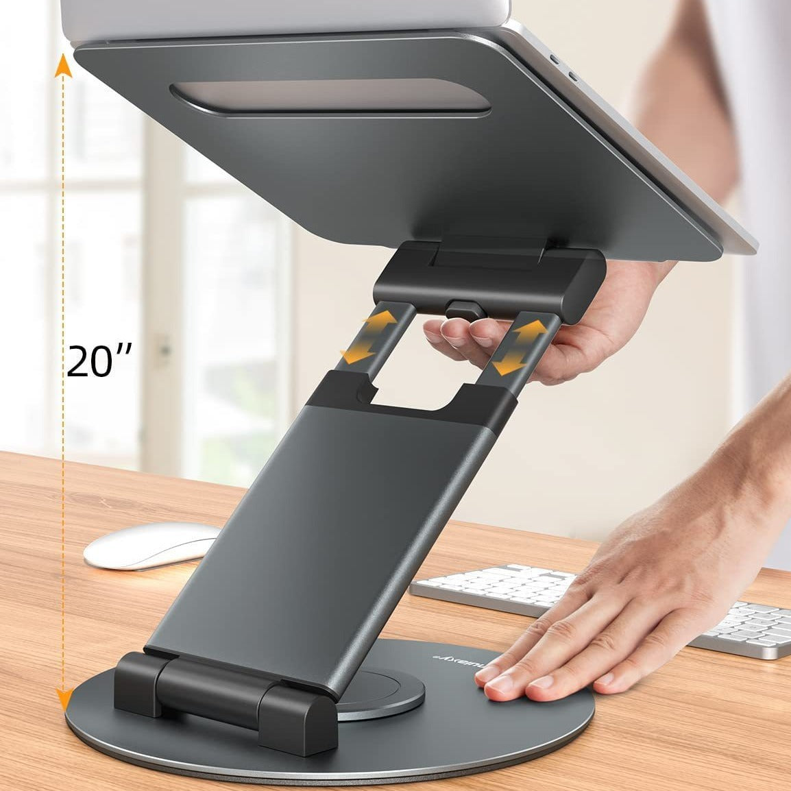 Notebook Bracket Laptop Bracket Aluminum Alloy Desktop Adjustable Base 360-degree Rotation - Glamour gadget04