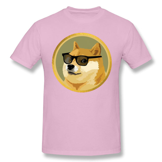 Men Clothing Dogecoin T Shirt Doge Coin Apparel Fashion Shor - Glamour gadget04