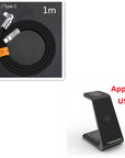 3 In 1 Fast Charging Station Wireless Charger Stand Wireless Quick Charge Dock For Phone Holder
