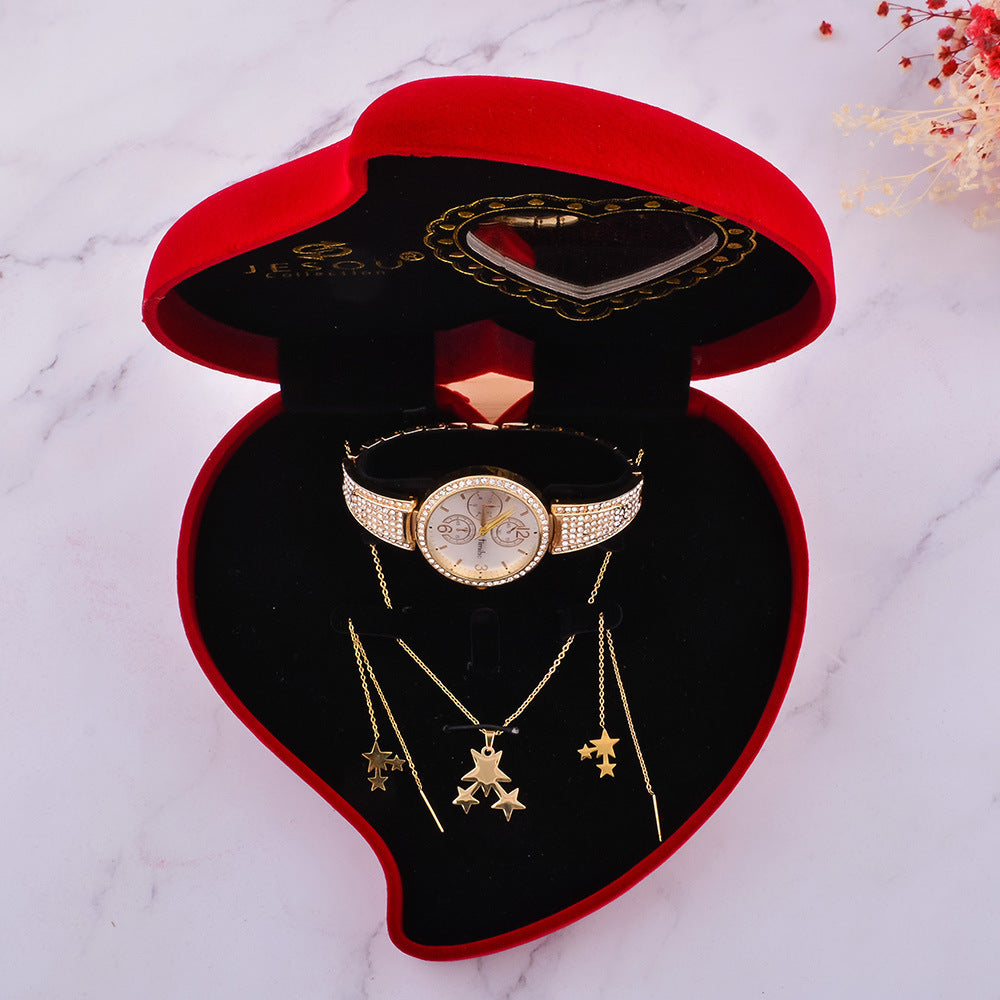 Simple Exquisite Jewelry Watch Necklace Gift Box Jewelry - Glamour gadget04