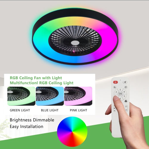 23″ Smart RGB Ceiling Fan Light