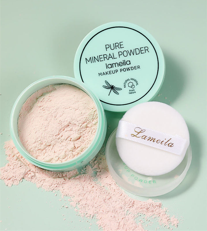 LaMeiLa Loose Powder Loose Powder Mineral Loose Powder Invisible Pores Natural Concealer Finishing Powder - Glamour gadget04