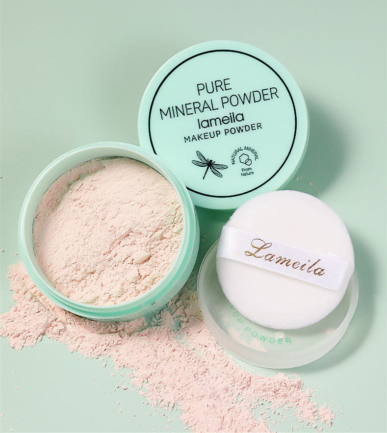 LaMeiLa Loose Powder Loose Powder Mineral Loose Powder Invisible Pores Natural Concealer Finishing Powder - Glamour gadget04
