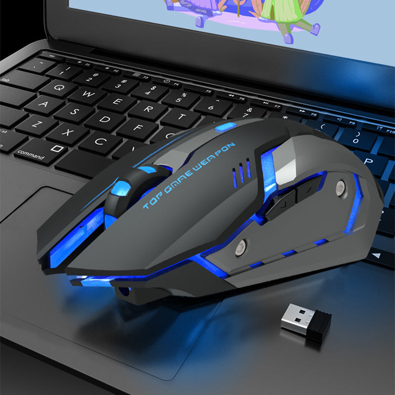 Wireless Charging Silent Gaming Mouse Machinery - Glamour gadget04
