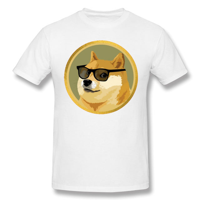 Men Clothing Dogecoin T Shirt Doge Coin Apparel Fashion Shor - Glamour gadget04