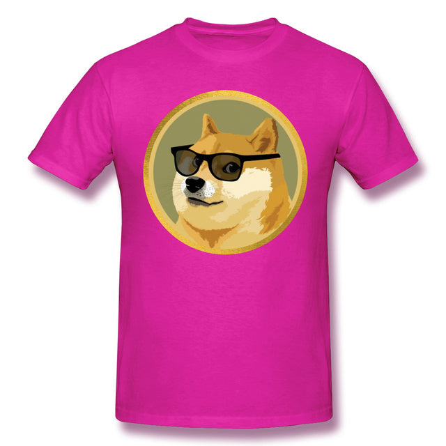 Men Clothing Dogecoin T Shirt Doge Coin Apparel Fashion Shor - Glamour gadget04