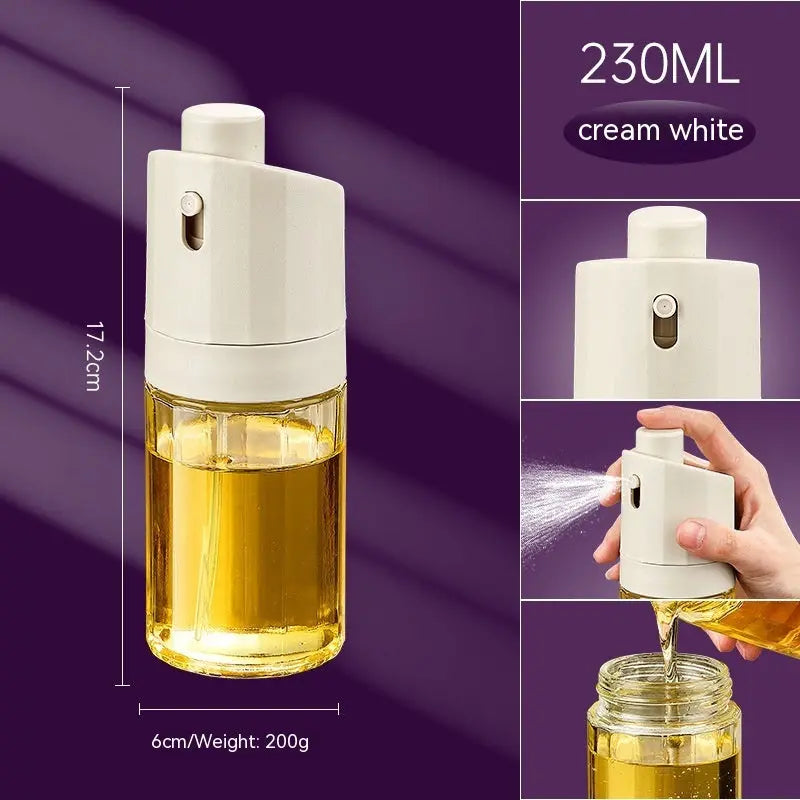 Kitchen Gadget 2-in-1 Glass Oil Bottle Press Oil Dispenser Barbecue Fuel Injector - Glamour gadget04