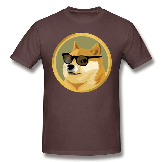 Men Clothing Dogecoin T Shirt Doge Coin Apparel Fashion Shor - Glamour gadget04